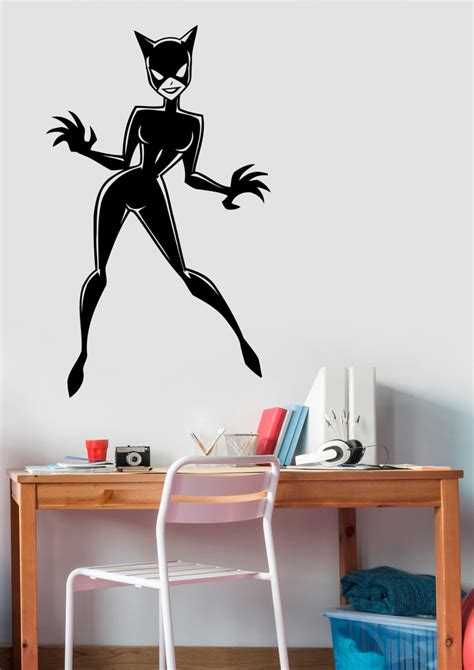 Catwoman Wall Sticker Vinyl Decal Superhero Art Decorations Etsy