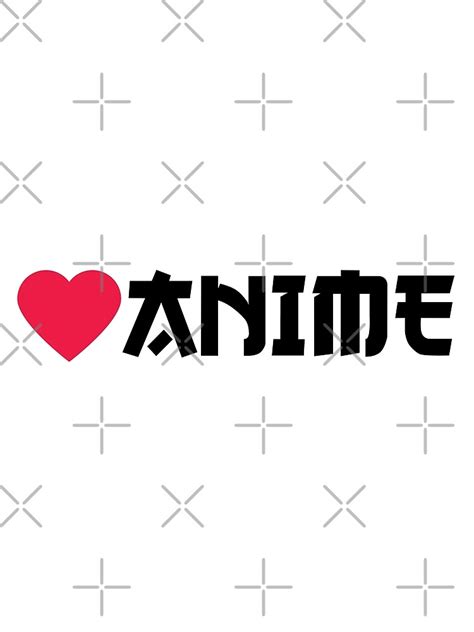 Póster Love Anime Letras Negras De Ampersandcuster Redbubble