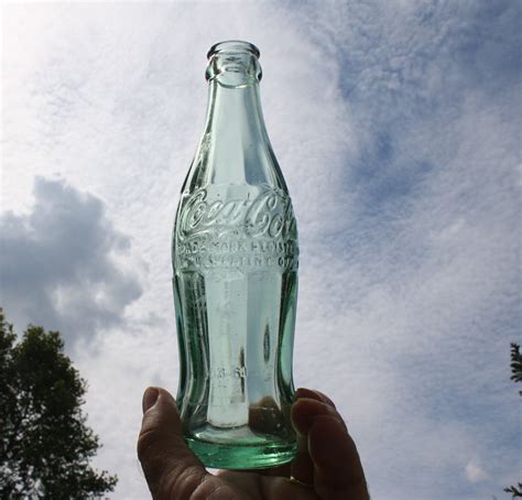 Vintage Thick Green Glass Coca Cola Bottle Antique New York Ny Coke