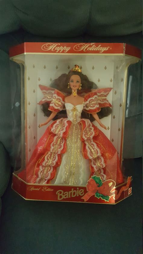 1997 10th Anniversary Happy Holidays Barbie Opened Box Doll Etsy In 2021 Happy Holidays