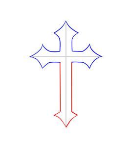 Notice that this rectangle is shorter than the first, and that it is placed above the halfway point on the upright pale. How to Draw a Cross Tattoo, Step by Step, Tattoos, Pop ...