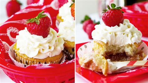 Strawberry Filled Cupcakes Recipe