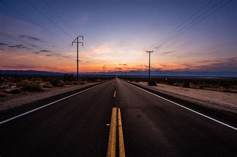 3840x1080px Free Download Hd Wallpaper Long Road Sunset Sky