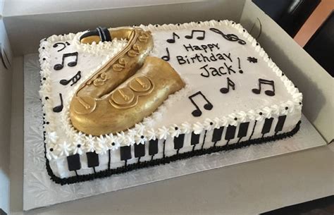 Saxophone Birthday Cake