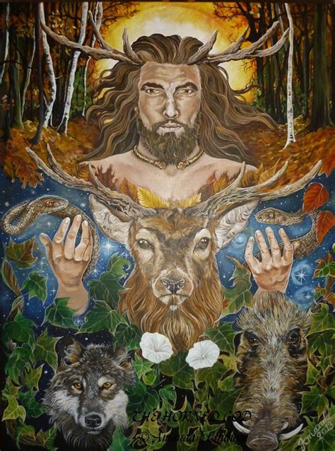 Horned God Mounted Print Sacredpathart Celtic Gods Pagan Gods Pagan Art