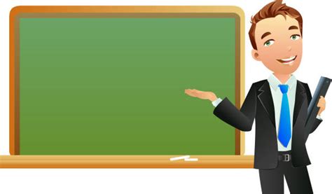 Male Teacher At Blackboard Clip Art Vector Images And Illustrations Istock