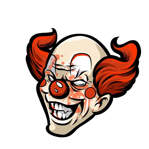 premium vector evil clown illustration