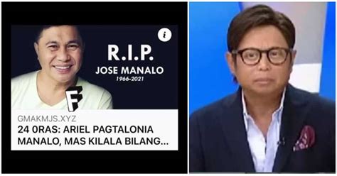 Jose Manalo Victimized By Death Hoax Arnold Clavio Debunks Fallacious