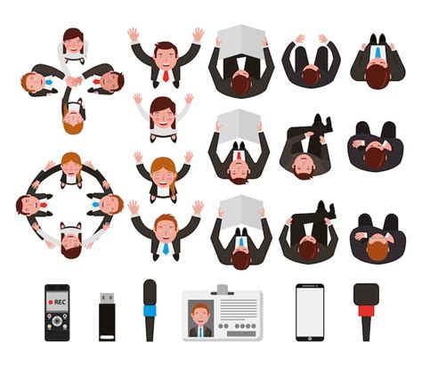 Free Vector Business People Characters Set