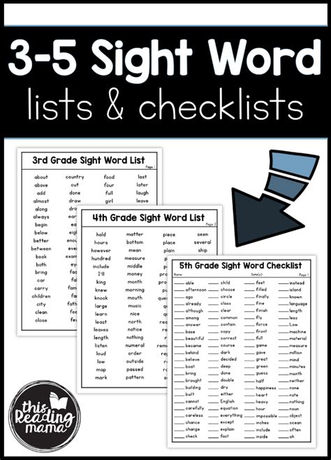 Fifth Grade Sight Words Pdfshare