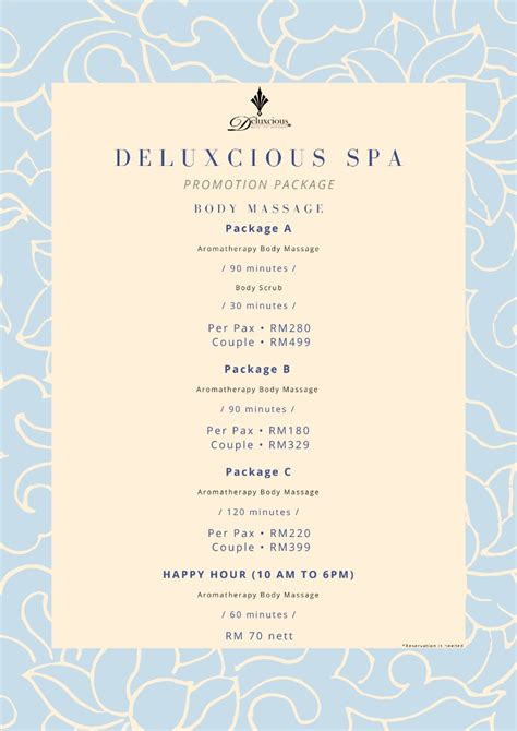 Spa Massage Promotion March May 2024 Penang Malaysia Deluxcious