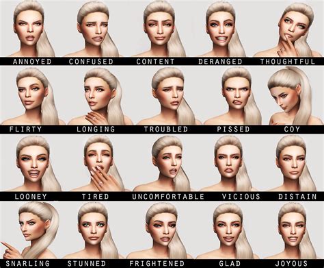 Sims 4 Cc Custom Content Pose Pack Facial Expressions 2 Sims 4