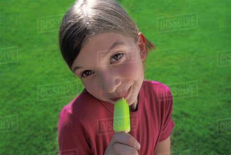 Girl With Popsicle Stock Photo Dissolve