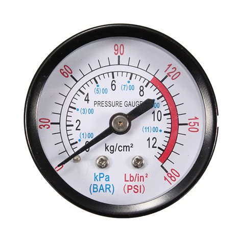 Bar Air Pressure Gauge 13mm 14 Bsp Thread 0 180 Psi 0 12 Manometer