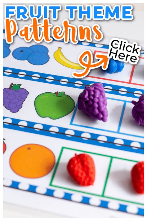 Preschool Fruit Theme Fun Pattern Activities