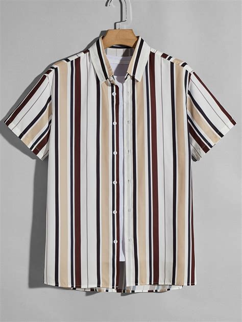 shein men block striped shirt striped shirt men striped shirt half sleeve shirts