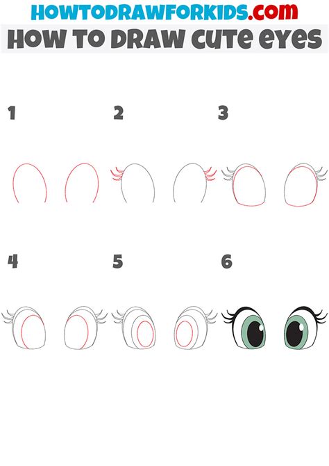 How To Draw Cute Eyes Easy Drawing Tutorial For Kids
