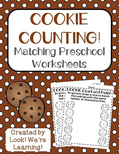 Preschool Worksheets Cookie Counting Worksheets For Preschool