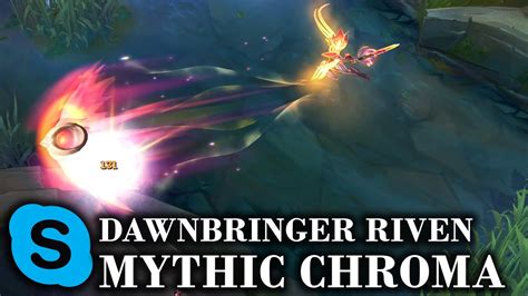 Dawnbringer Riven Mythic Chroma Lol Skin Spotlight Youtube