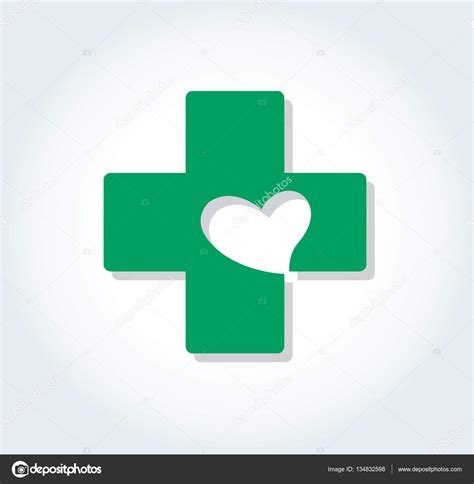 Heart In Cross Medical Hospital Icon Vector Stock Vector Image By ©h