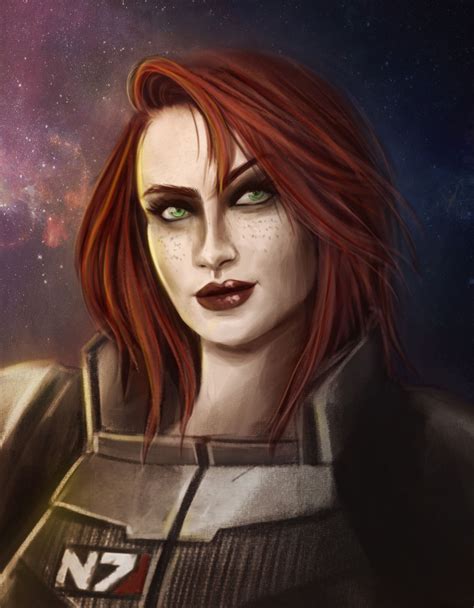 Female Shepard Mass Effect Fanart Luh Cardoso On Artstation At Https