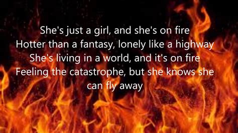 Girl On Fire Alicia Keys Ft Nicki Minaj Lyrics Youtube