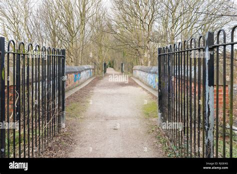 The Old Railway Line In Harborne Birmingham Which Is Now A Pathway