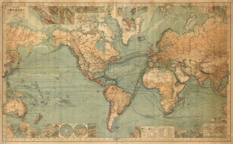 Printable Vintage World Map