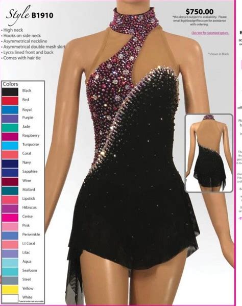 Competition Ice Skating Dresses Black 2019 Custom Size For Girls