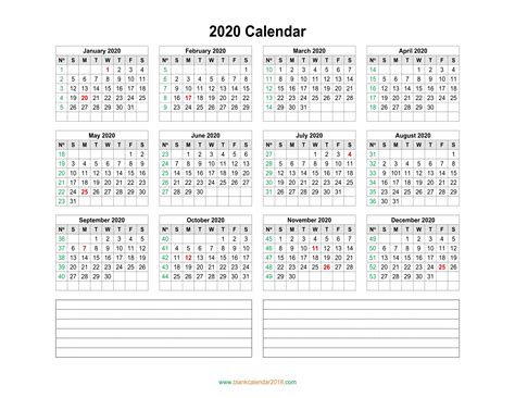 Calendar Week Wise 2020 Pdf Calendar Printables Free Templates