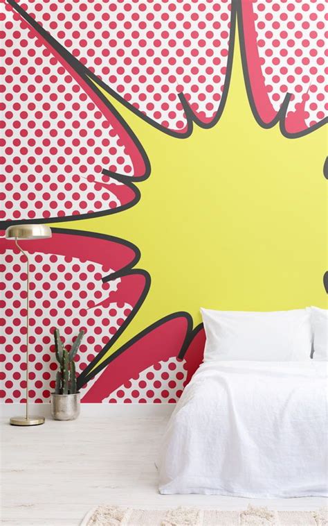 Dotted Retro Pop Art Wallpaper Mural Hovia Uk Pop Art Design