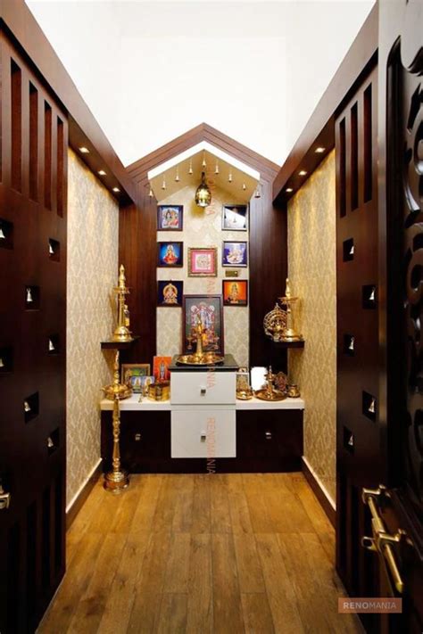 Wooden Flooring In Pujaroom Pooja Room Door Design Pooja Room Design