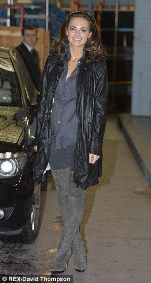 Kara Tointon Vamps It Up In Thigh High Suede Boots Thigh High Suede