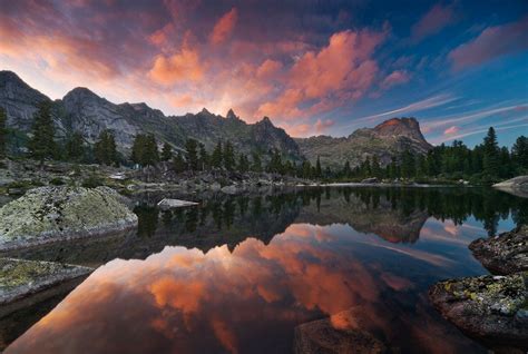 Purple Sunset Landscape Photos