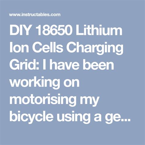 Diy 18650 Lithium Ion Cells Charging Grid Grid Cell Cell Phone Charger
