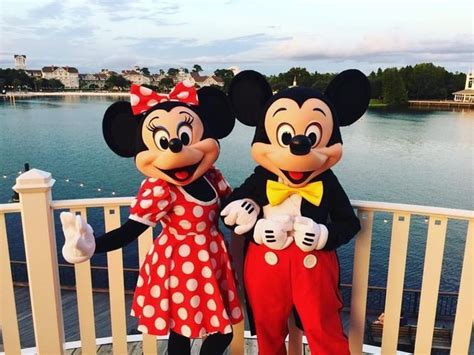 Mickey And Minnie On The Patio At The Grand Floridian Hotel In Walt