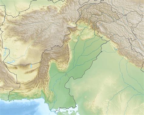 Topographical Map Of Pakistan