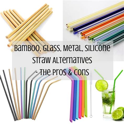 Bamboo Metal Silicone And Glass Straw Alternatives To Plastic The