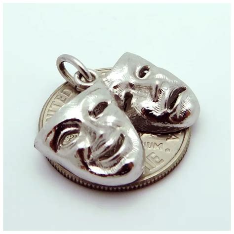Vintage Sterling Silver Comedy And Tragedy Theater Mask Charm Ruby Lane