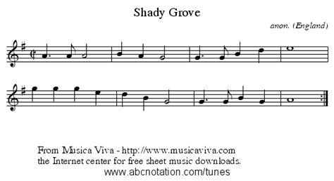 Abc Shady Grove ~jcmusicabcmirrormusicaviva