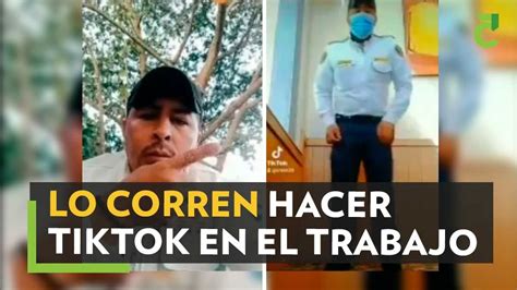 Lo Corren Hacer Tiktok En El Trabajo