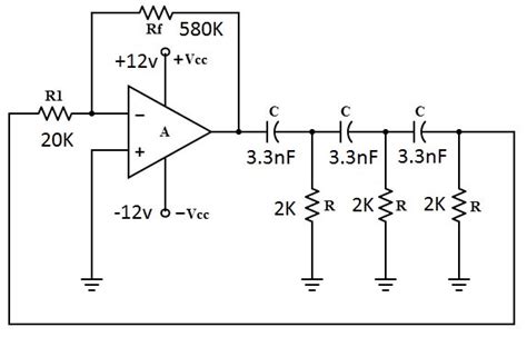 Design A Rc Phase Shift Oscillator For Frequency Equal To 10khz