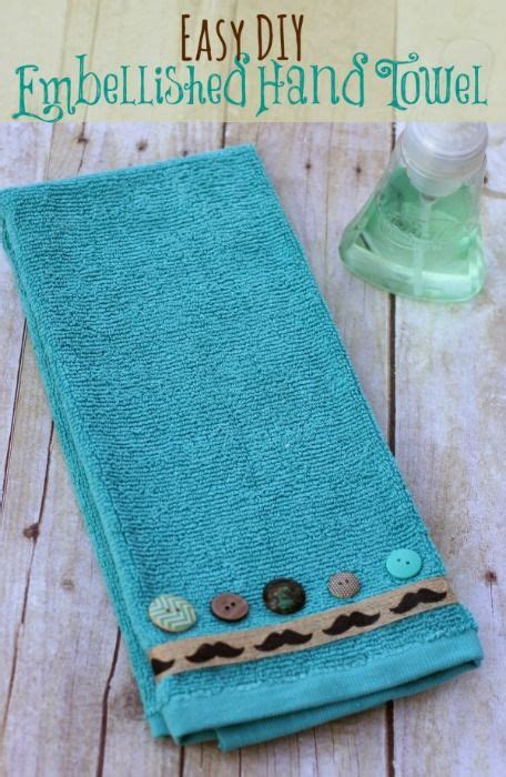 Diy Embellished Hand Towel Craft Hand Towel Crafts Hand Towels
