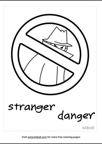 Stranger Danger Coloring Pages Free Emojis Shapes And Signs Coloring
