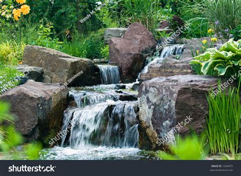 Rock Garden And Waterfall Stock Photo 1344075 Shutterstock