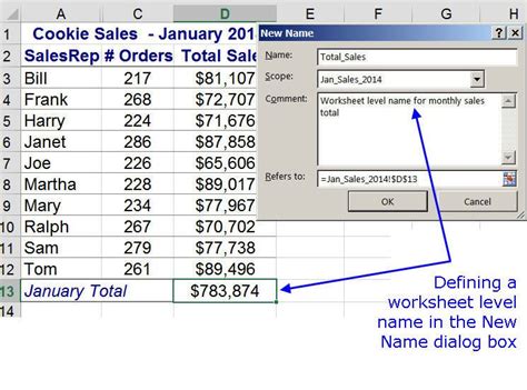 Create And Edit A Named Range Or Defined Name In Excel