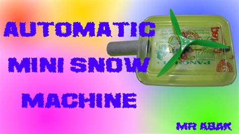 Automatic Mini Snow Machine For Your Movies 6 Steps Instructables