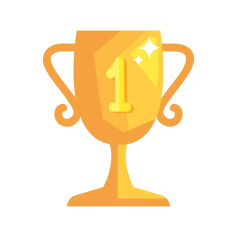 Trophy With Number One 4628008 Vector Art At Vecteezy
