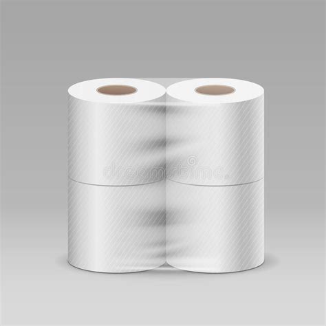 Plastic Roll Tissue Pink Package And Toilet White Paper Design