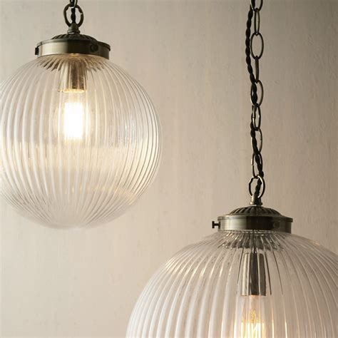 Clear Glass Ceiling Light Clear Glass Globe Pendant Ceiling Light Hereford Industrial Modern